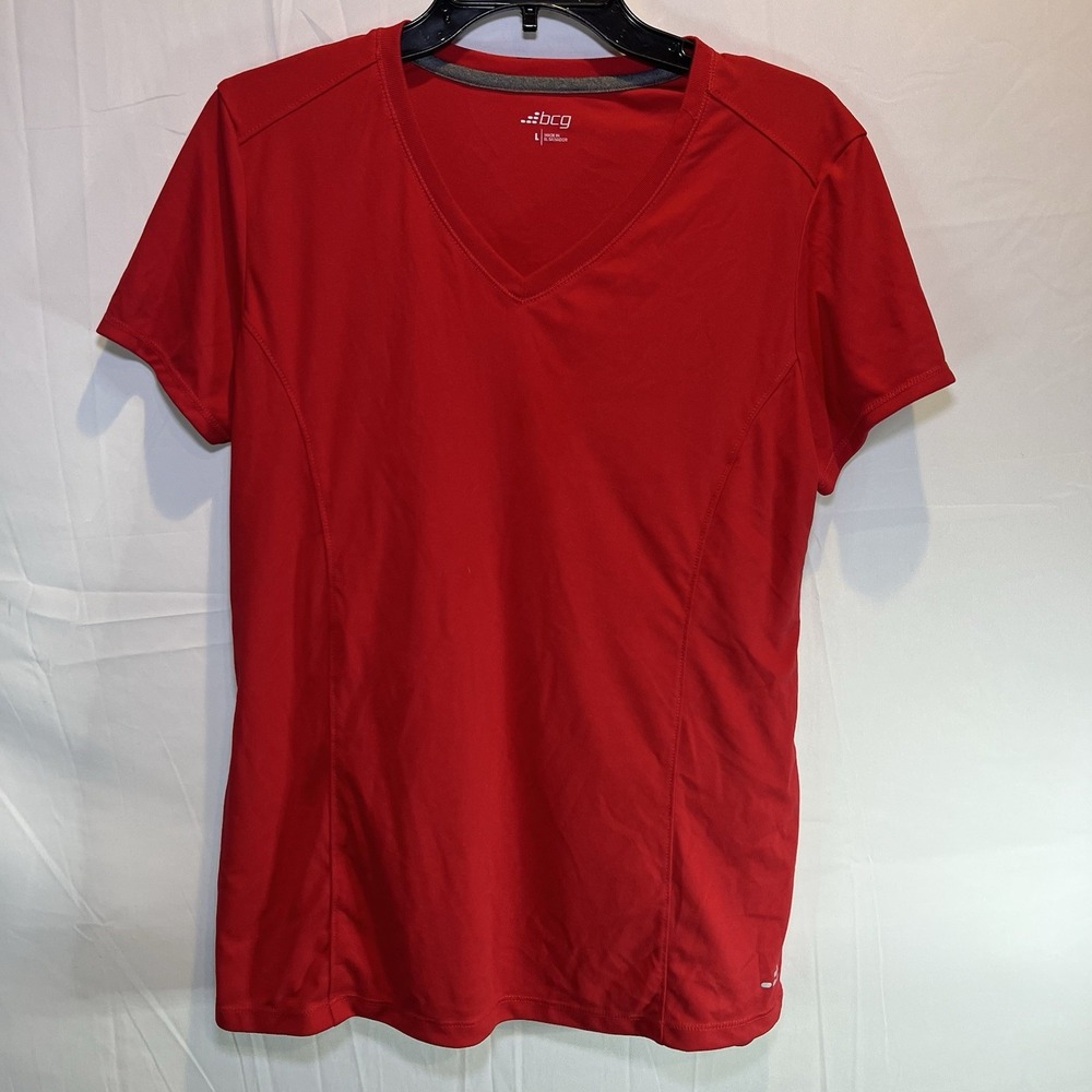 BCG T-Shirt Women's Size Large Red Short Sleeveā Tru-Wick Athletic Shirt Top
